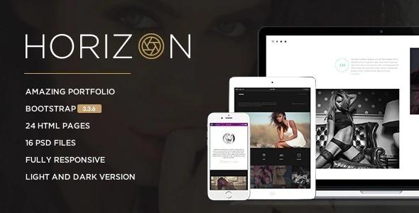 دانلود قالب سایت Horizon - قالب عکاسی و فتوگرافی حرفه ای HTML