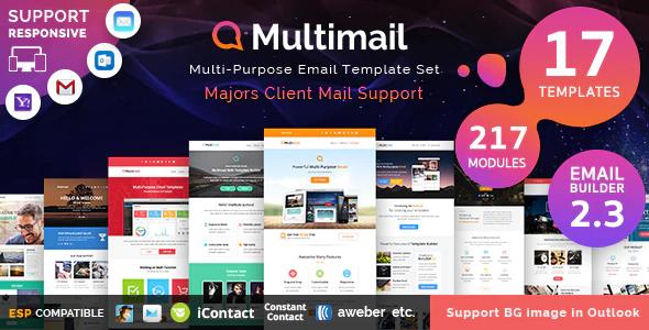 دانلود قالب ایمیل Multimail - مجموعه قالب های آماده خبرنامه حرفه ای