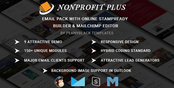 دانلود قالب سایت Nonprofit Plus - قالب ایمیل و خبرنامه چند منظوره HTML