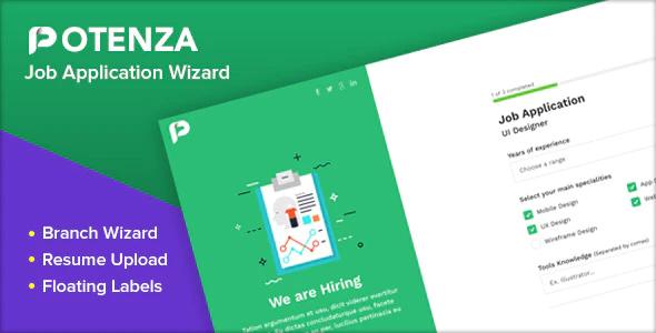 دانلود قالب سایت Potenza - قالب چند منظوره فرم استخدام حرفه ای HTML