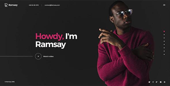 دانلود قالب وردپرس Ramsay - پوسته رزومه و سایت شخصی وردپرس