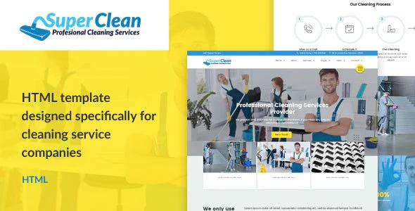 دانلود قالب سایت Super Clean - قالب سایت و شرکت خدماتی HTML