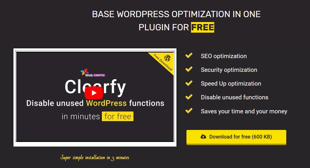 دانلود افزونه وردپرس Webcraftic Clearfy Business - نسخه نال شده