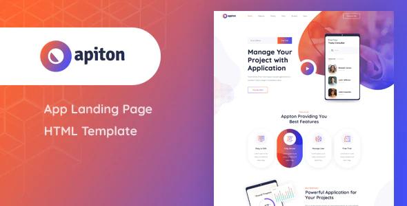 دانلود قالب سایت Apiton - قالب صفحه فرود و معرفی اپلیکیشن HTML