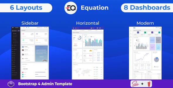 دانلود قالب سایت Equation - قالب مدیریت و داشبورد بوت استرپ 4