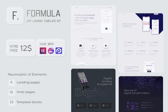 دانلود قالب المنتور Formula - پوسته معرفی اپلیکیشن و محصول وردپرس