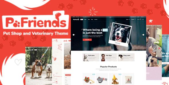 دانلود قالب وردپرس PawFriends - پوسته دامپزشکی و فروشگاه حیوانات خانگی