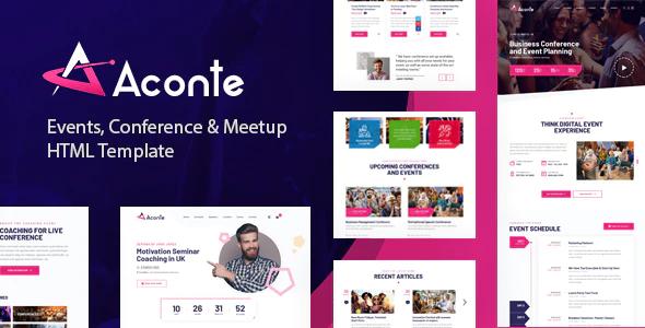 دانلود قالب سایت Aconte - قالب مدیریت رویداد و کنفرانس HTML