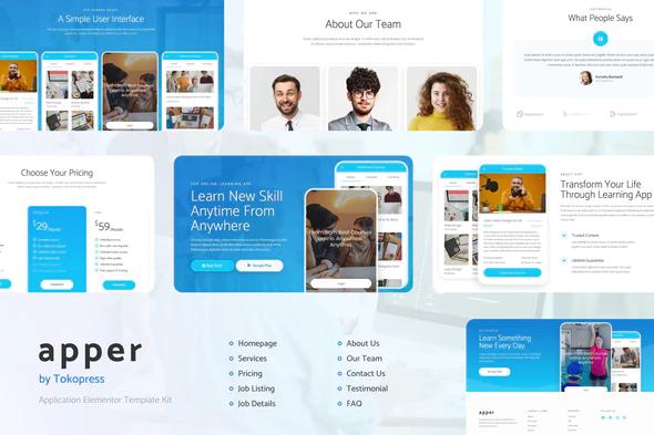 دانلود قالب المنتور Apper - پوسته معرفی اپلیکیشن وردپرس