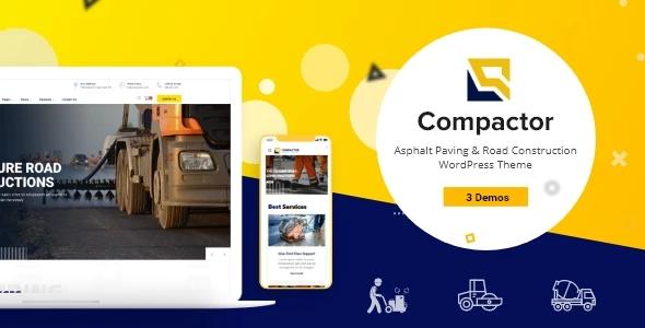 دانلود قالب وردپرس Compactor - پوسته راهسازی و ساخت و ساز وردپرس