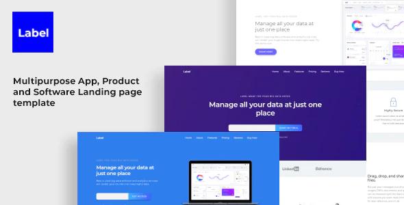 دانلود قالب سایت Label - قالب معرفی اپلیکیشن و نرم افزار HTML