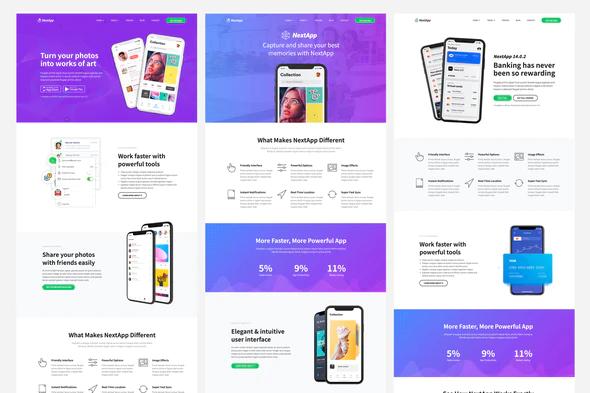 دانلود قالب المنتور NextApp - پوسته صفحه فرود و معرفی اپلیکیشن وردپرس