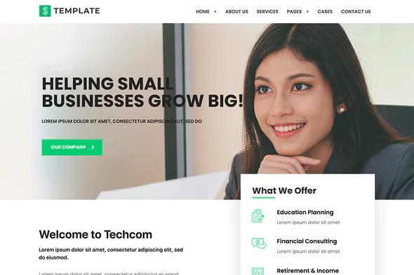 دانلود قالب المنتور Techcom - پوسته شرکتی و کسب و کار وردپرس