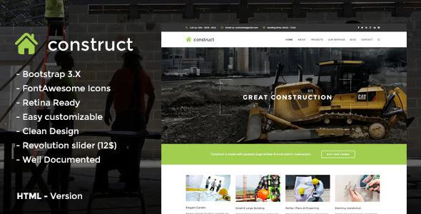 دانلود قالب المنتور Merapi – پوسته معرفی اپلیکیشن وردپرس دانلود قالب سایت Construct - قالب ساخت و ساز و معماری HTML5