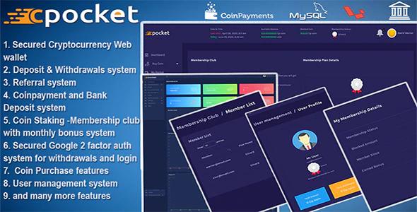 دانلود اسکریپت Cpocket - اسکریپت کیف پول ارز مجازی
