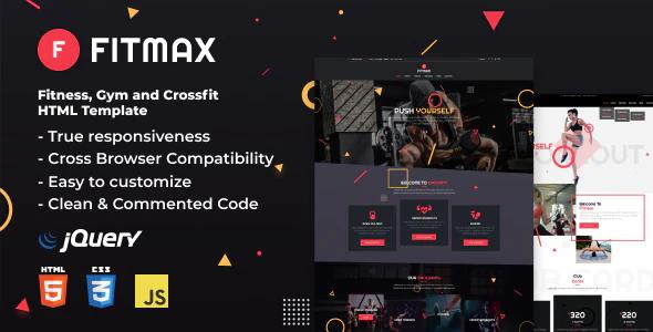 دانلود قالب سایت Fitmax - قالب تناسب اندام و باشگاه ورزشی HTML