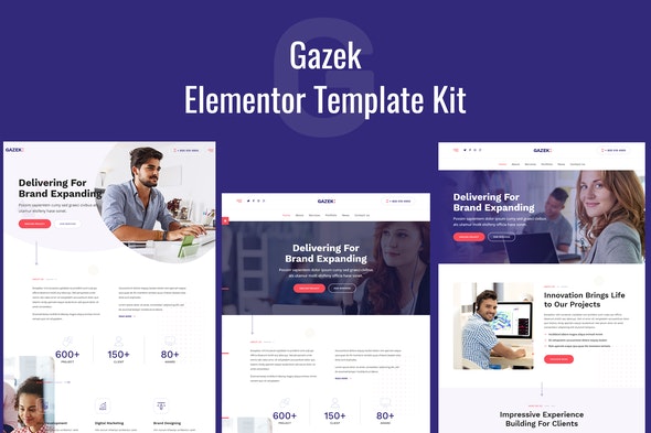 دانلود قالب المنتور Gazek - پوسته نمونه کار شرکتی وردپرس