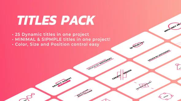 دانلود پروژه افتر افکت Ingenious Titles Pack