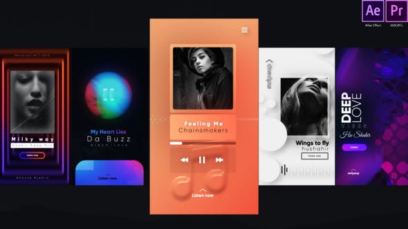 دانلود پروژه افتر افکت Instagram Trendy Music Stories