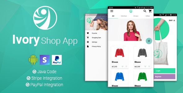دانلود سورس اپلیکیشن فروشگاهی اندروید Ivory Shop