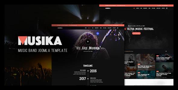 دانلود قالب جوملا Musika - قالب موسیقی و کنسرت جوملا