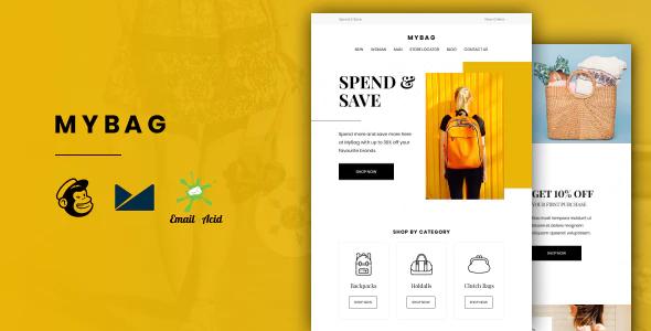 دانلود قالب ایمیل MyBag - قالب فروشگاهی خبرنامه و ایمیل HTML