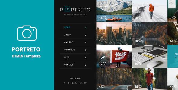 دانلود قالب سایت Portreto - قالب عکاسی و آتلیه HTML5