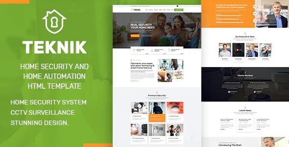 دانلود قالب سایت Teknik - قالب خدمات امنیتی HTML