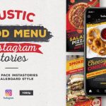 دانلود پروژه افتر افکت مجموعه استوری اینستاگرام Rustic Food Menu