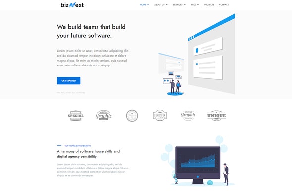 دانلود قالب المنتور bizNext - پوسته کسب و کار حرفه ای وردپرس