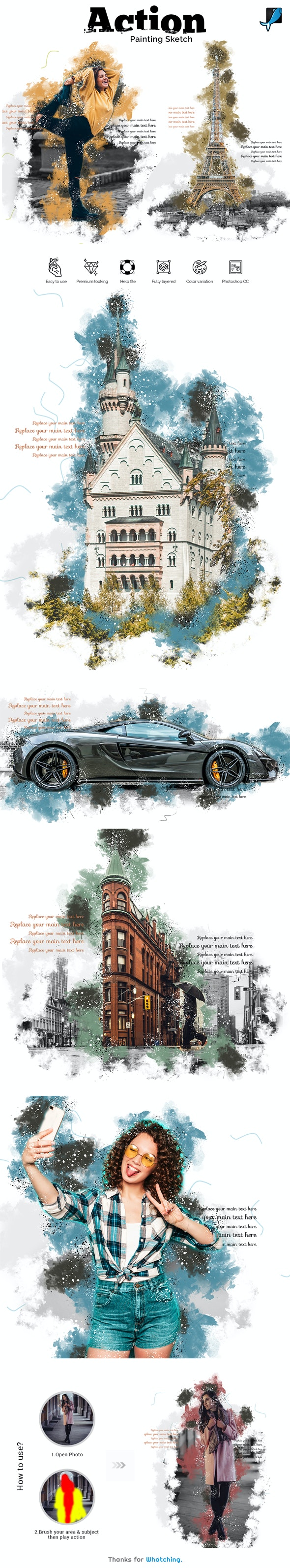 اکشن فتوشاپ Painting Sketch
