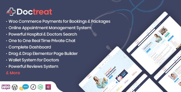 قالب دایرکتوری درمانگاه و بیمارستان وردپرس Doctreat