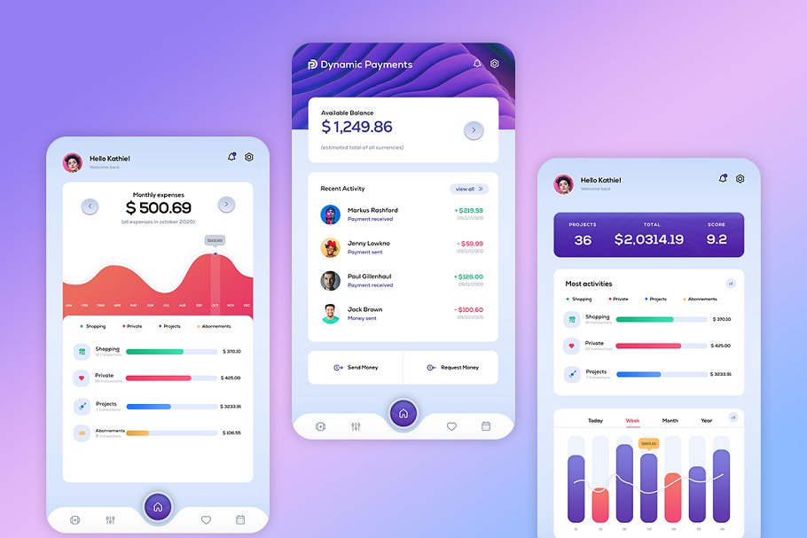 دانلود UI Kit لایه باز Dynamic Payments