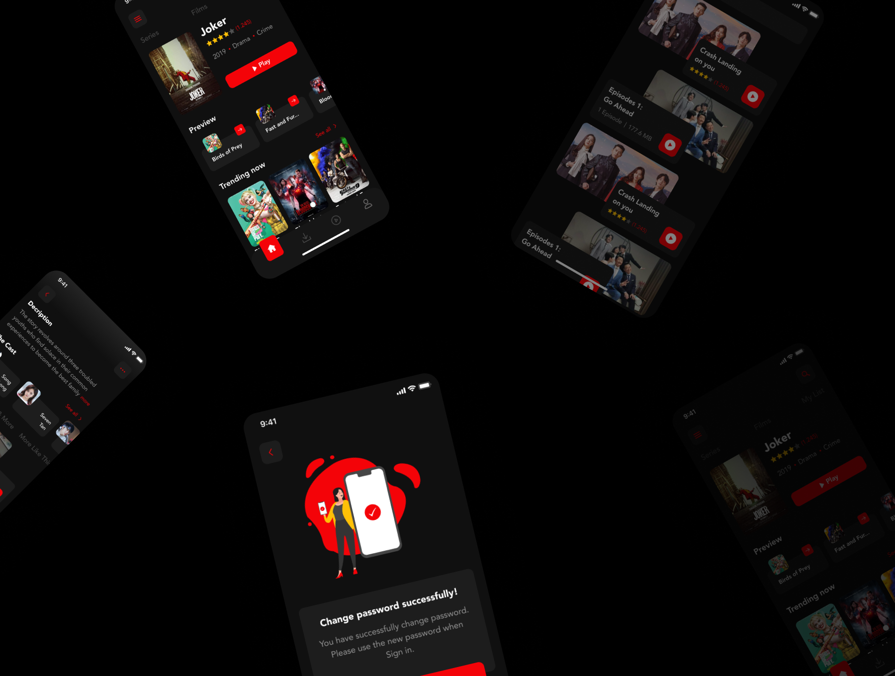 دانلود UI Kit اپلیکیشن موبایل فیلم و سریال WaFilm