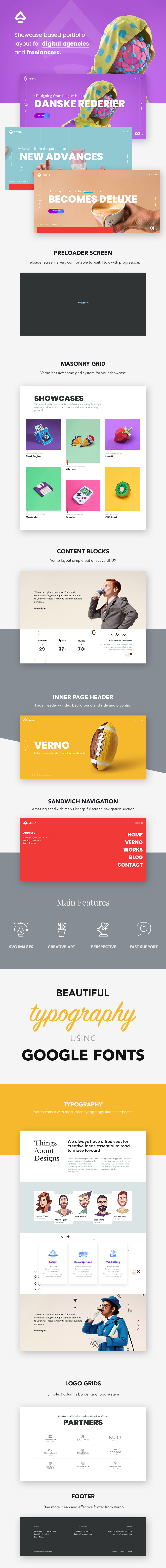 Verno | Creative Showcases for Agencies - 1