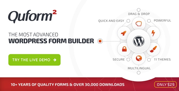 دانلود افزونه وردپرس Quform - افزونه حرفه‌ای و پیشرفته فرم‌ ساز وردپرس