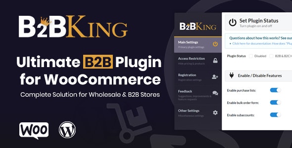 دانلود افزونه وردپرس B2BKing - افزونه پیشرفته عمده فروشی ووکامرس