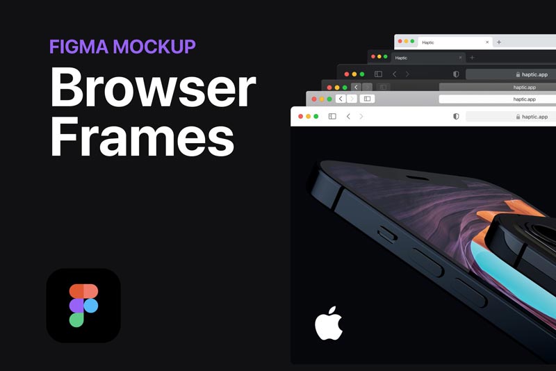 دانلود موکاپ لایه باز Browser Frames - نسخه فیگما