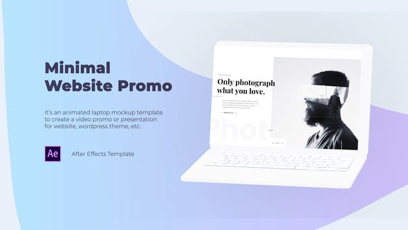 دانلود پروژه افتر افکت موکاپ لپ تاپ Minimal Website Promo