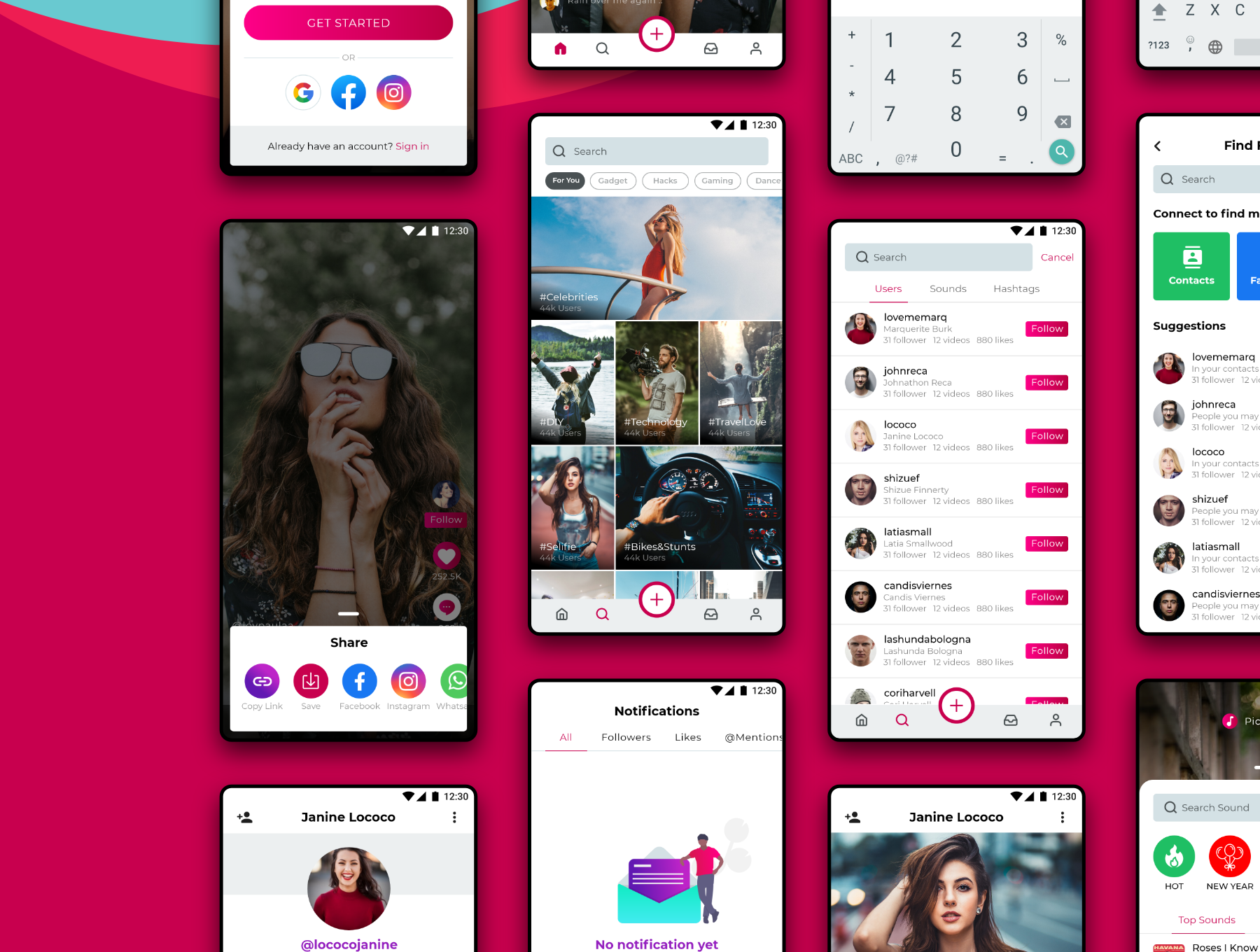 دانلود UI Kit اپلیکیشن موبایل Teensy