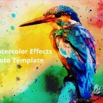 دانلود افکت لایه باز Watercolor Photo Template