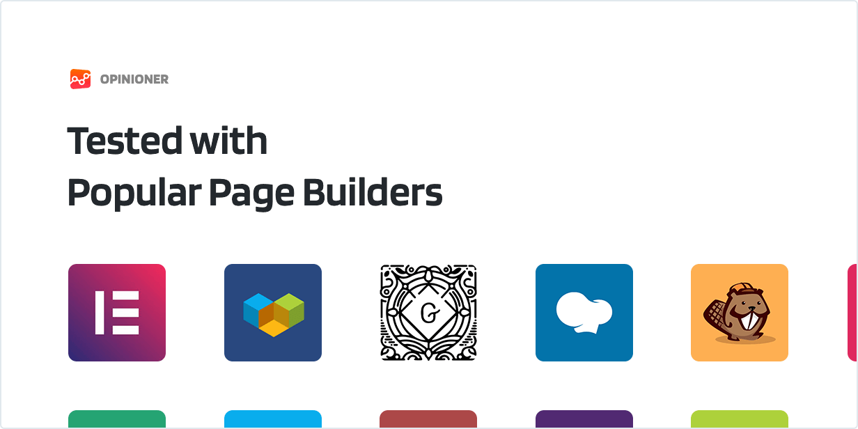 Tested with all popular page builders