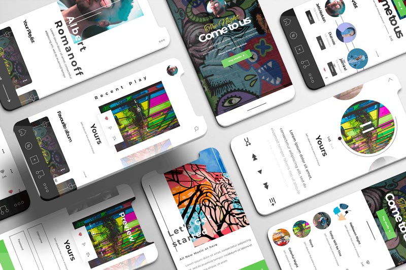 دانلود UI Kit اپلیکیشن موبایل Alto UI Kit - Music Player Apps