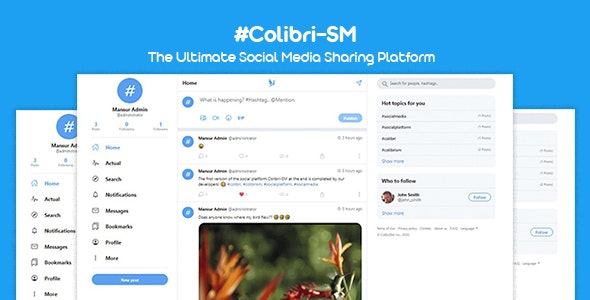 دانلود اسکریپت پلتفرم شبکه اجتماعی ColibriSM