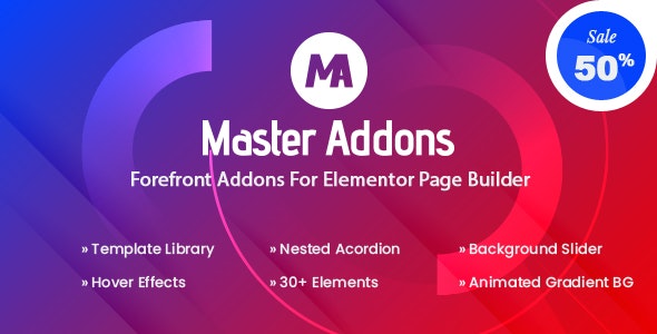 دانلود افزونه وردپرس Master Addons - مجموعه افزودنی های المنتور