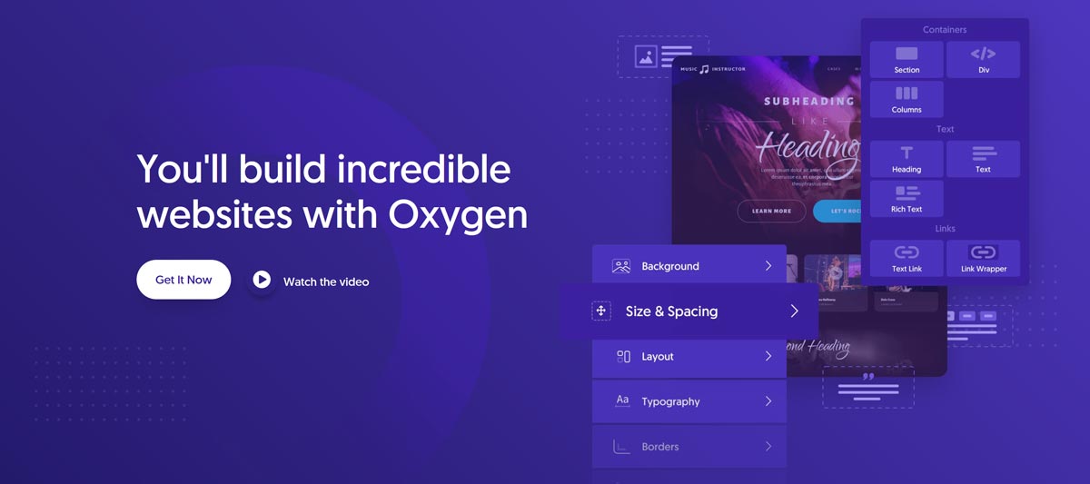 دانلود افزونه و صفحه ساز پیشرفته وردپرس Oxygen Builder