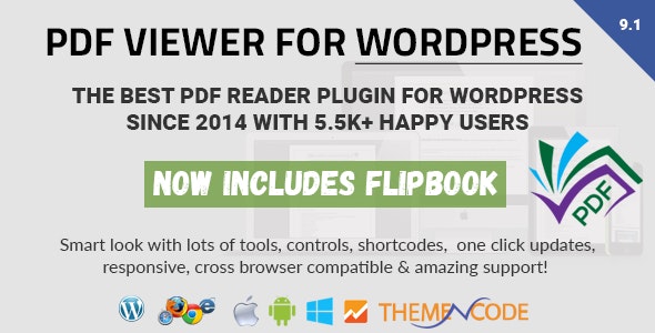 دانلود افزونه وردپرس PDF viewer for WordPress