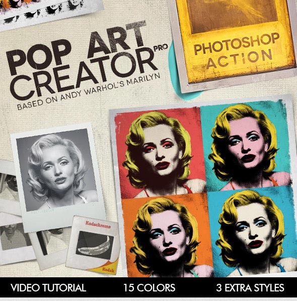 دانلود اکشن فتوشاپ POP ART Creator PRO