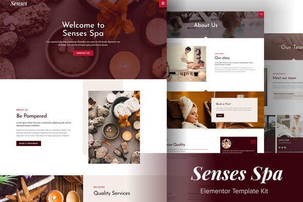 دانلود کیت المنتور Senses - قالب سایت سالن زیبایی وردپرس