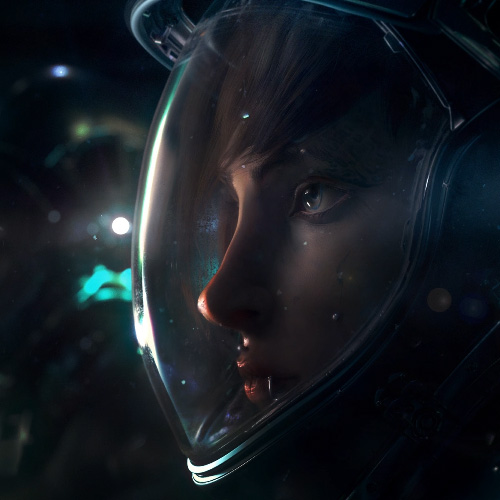 دانلود والپیپر زنده Space Girl